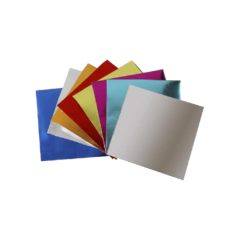 PAPEL GLACE METALIZADO 10X10CM 10U