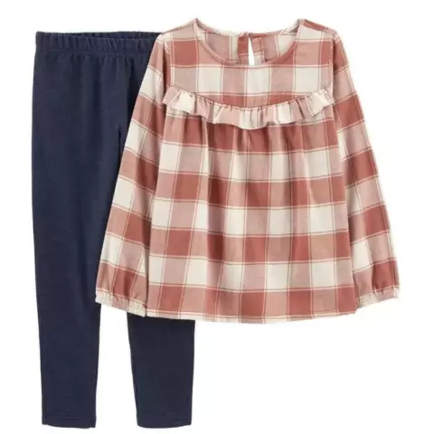Conjunto infantil kids menina Carters xadrez