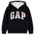 Blusa de moletom infantil menina Gap com capuz flanelado Sherpa