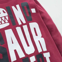 CAMISETA NIÑO ALGODON PIMA DINO EXPERT BORDO - Pequeño Panda