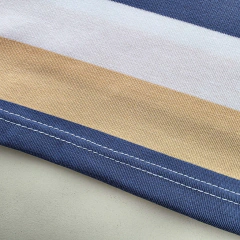 Remera Niño Rayada Algodón Lycra Aero y Beige - Pequeño Panda