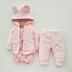 CONJUNTO BEBE PLUSH OREJITAS ROSA - comprar online
