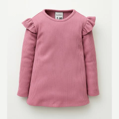 CAMISETA VOLADO CANALE ALGODON FUCSIA - comprar online