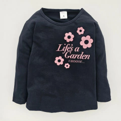 CAMISETA NIÑA LIFE NEGRA - comprar online