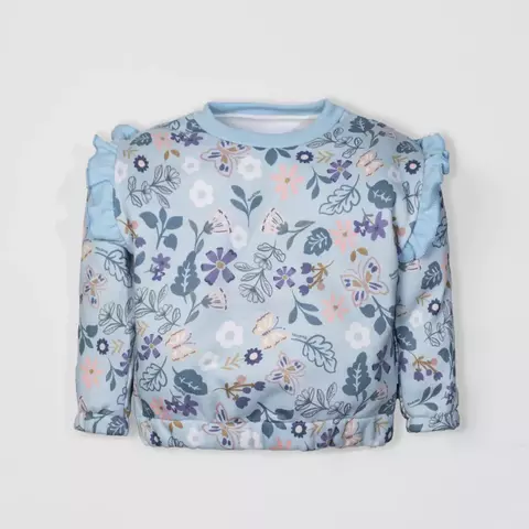 BUZO BEBE FLOWER CELESTE - comprar online