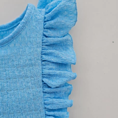 VESTIDO NIÑA BAMBULA BRUSELAS CELESTE - comprar online