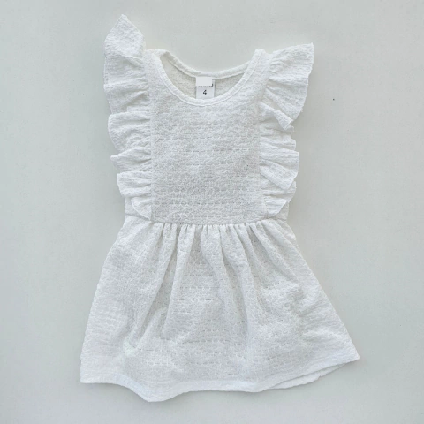 VESTIDO NIÑA BAMBULA BRUSELAS BLANCO