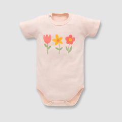 BODY ALGODON PIMA DURAZNO FLORCITAS - comprar online