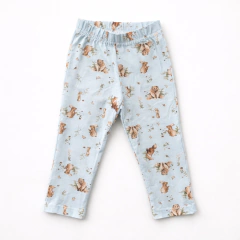 Calza bebe algodón lycra Bosque Celeste