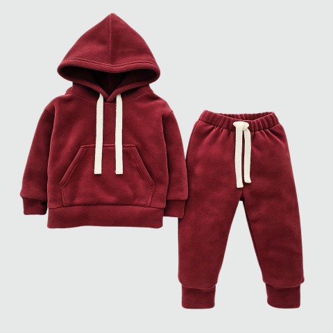 CONJUNTO PLUSH CAPUCHA BORDO - comprar online