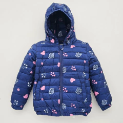 CAMPERA ABRIGO FLOWER LOVE AZUL