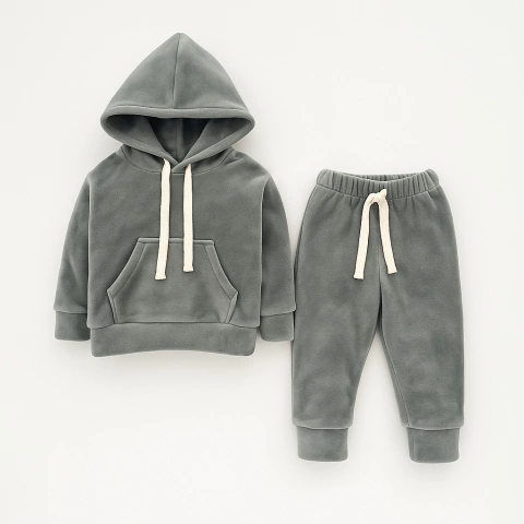 CONJUNTO PLUSH CAPUCHA VERDE MILITAR - comprar online