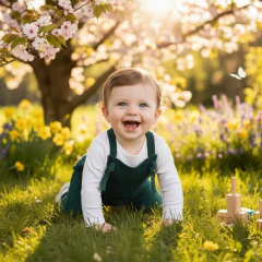 JARDINERO BEBE RUSTICO VERDE JUNGLA en internet