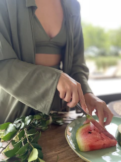 Conjunto de lino: PACIENCIA VERDE en internet