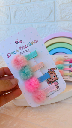 Kit Pompom colors - Doce Menina de Laço