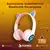 Auriculares inalámbricos bluetooth recargable flexible radio led RGB color rosa.