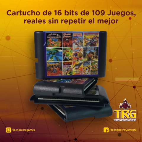 Cartucho de 16 bits de 109 Juegos, reales sin repetir el mejor
