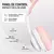 Auriculares inalámbricos bluetooth recargable flexible radio led RGB color rosa.