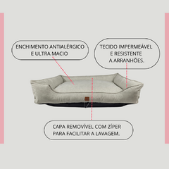 Cama Retangular Pet Bege Fendi Mescla Vivi For Pets