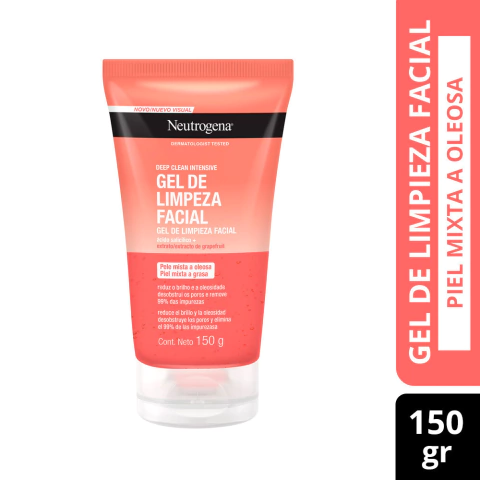 NEUTROGENA GEL DE LIMPIEZA FACIAL DEEP CLEAN INTENSIVE X 150 GRS