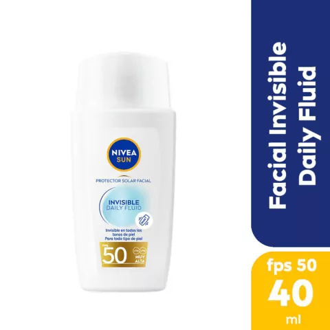 NIVEA SUN PROTECTOR SOLAR FACIAL FLUIDO INVISIBLE FPS 50 X 40 ML