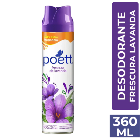 POETT DESODORANTE DE AMBIENTE FRESCURA LAVANDA X 360 ML