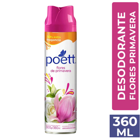 POETT DESODORANTE DE AMBIENTE FLORES DE PRIMAVERA X 360 ML