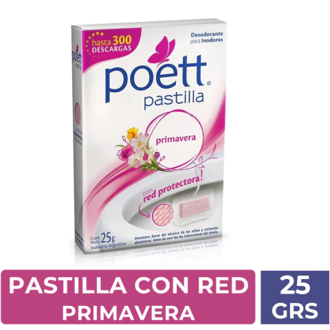 POETT PASTILLA PARA INODORO CON RED PRIMAVERA X 25 GRS