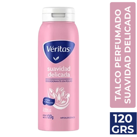 VERITAS DESODORANTE EN POLVO SUAVIDAD DELICADA X 120 GRS
