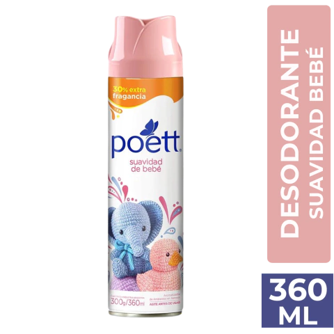 POETT DESODORANTE DE AMBIENTE SUAVIDAD DE BEBÉ X 360 ML