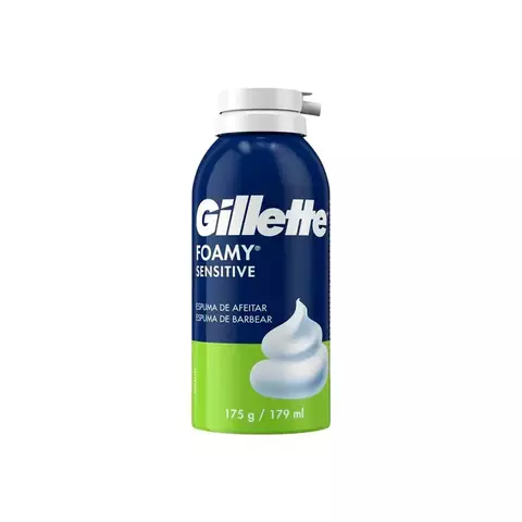 GILLETTE ESPUMA DE AFEITAR FOAMY SENSITIVE X 175 GRS