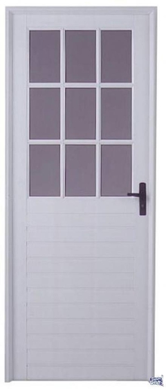 PUERTA ALUMINIO 1/2 VIDRIO REPARTIDO (modelo 6)