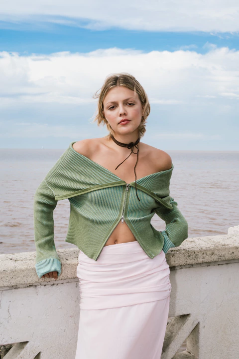 Saco La Diosa Tejido Verde - comprar online