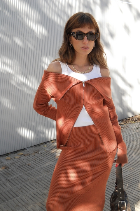 Saco La Diosa Tejido Naranja - comprar online