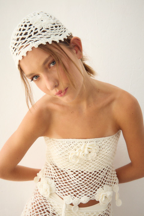 Casquete Flan con DDL Blanco