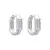aros huggies HEXA SHINY- 14mm- Plata 925 y microopave - Chloe Jewerly