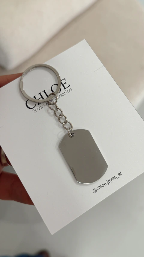 Llavero 100% PERSONALIZADO (2,1 X 3,8)- Acero quirúrgico