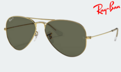 Aviator Dorado Negro Polarizado - RB3025 - comprar online