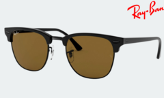 Clubmaster Negro Marrón - RB3016 - comprar online