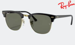 Clubmaster Dorado Negro Polarizado - RB3016 - comprar online