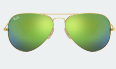 Aviator Dorado Verde espejado - RB3025 en internet