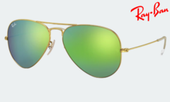 Aviator Dorado Verde espejado - RB3025 - comprar online
