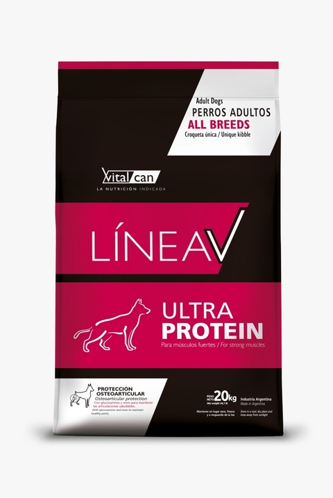 VITAL CAN LINEA V ULTRA PROTEIN PERROS ADULTOS 20KG - comprar online