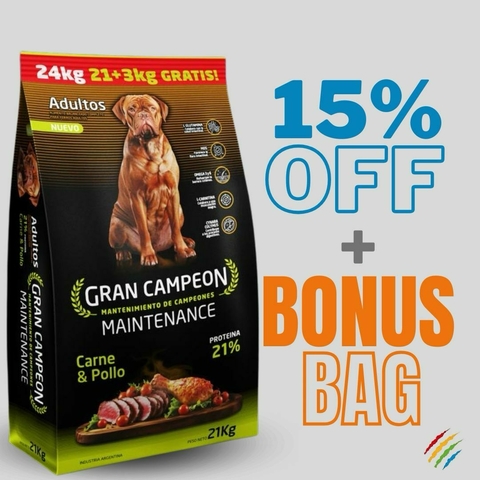 PETFOOD GRAN CAMPEON MAINTENACE 21 KG - comprar online