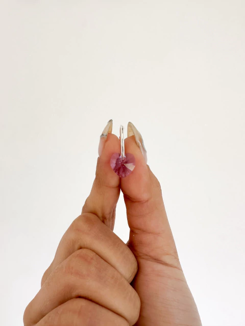 Argollas 14mm Heart SW Lila - par (APL14COLI)