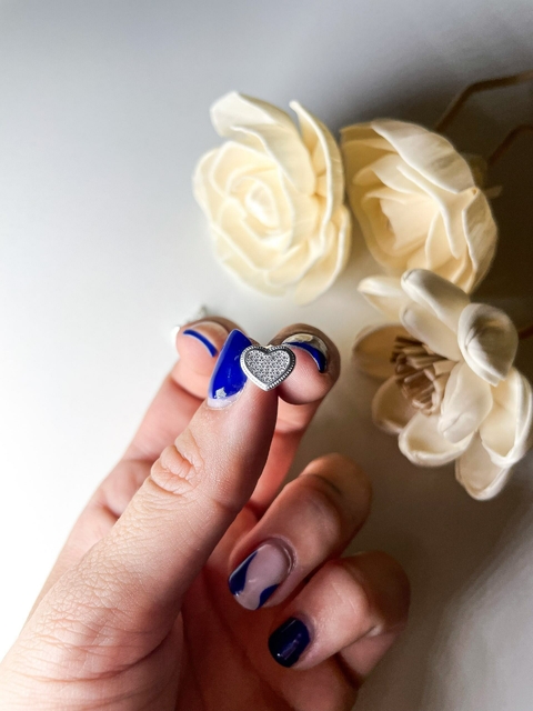 Aros Corazon cubic - par (APLCOBR)
