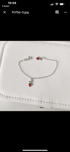 Pulseira de bebê morango. - comprar online