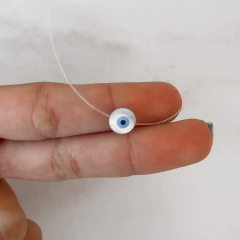 Colar olho Grego 8mm em madrepérola .