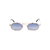 Óculos De Sol Da Moda Mavie Ponte Dupla Metal Dourado Azul - comprar online