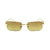 Óculos De Sol Da Moda Leona Lente Marrom Metal Dourado Pantera Na Haste
